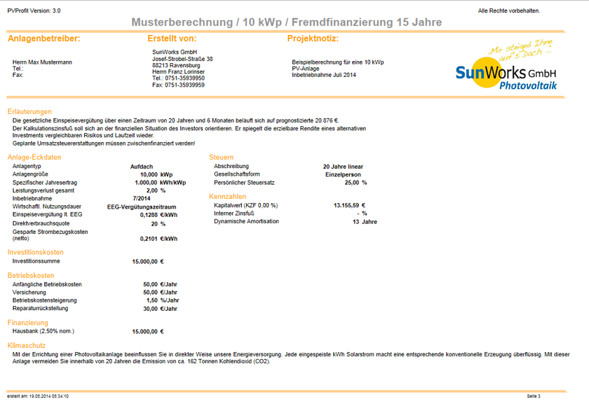 Wirtschaftlichkeitsberechnung 3